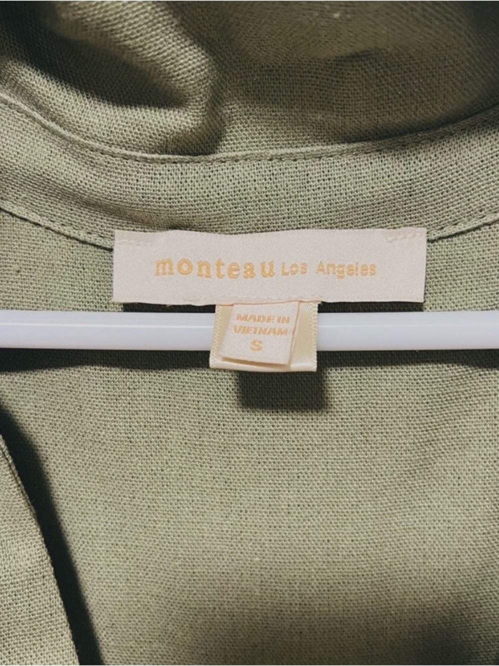 Monteau Olive Green Sleeveless Utility Maxi Romper with Tie Waist - Picture 3 of 5